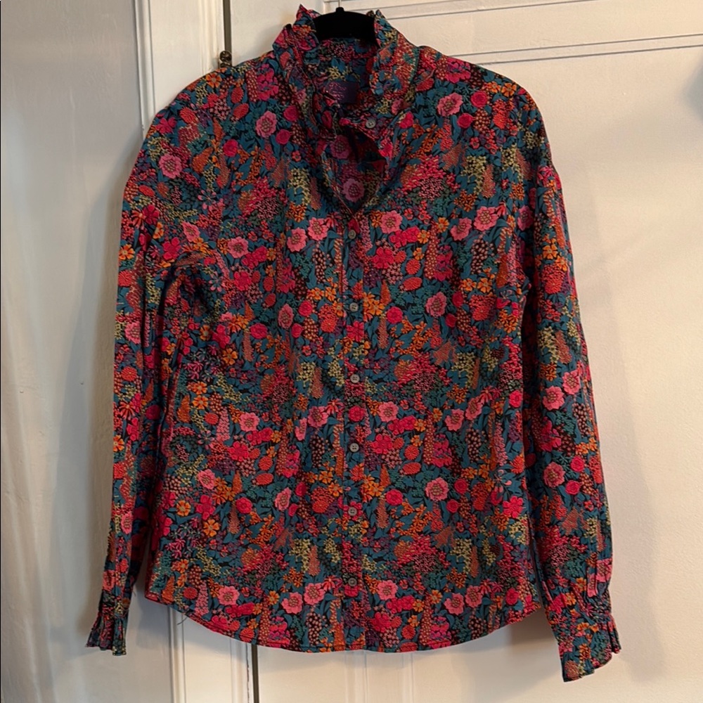 J Crew x liberty Floral Button Down Shirt